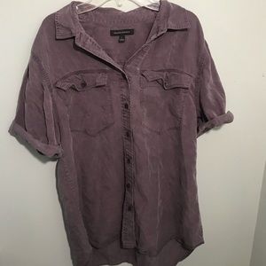 ||BANANA REPUBLIC GREY BUTTON DOWN SHIRT||